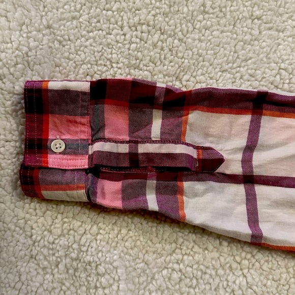 Old Navy Women’s Long Sleeve Button Down Boyfriend Plaid Shirt Size Medium - Picture 8 of 12